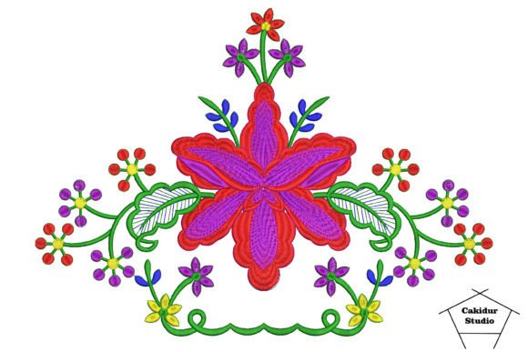 Beautiful Flowers: A Versatile Embroidery Design