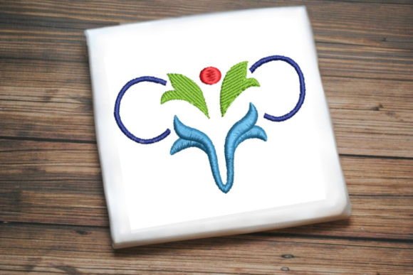 Elegant Decorative Floral Blue Green Design