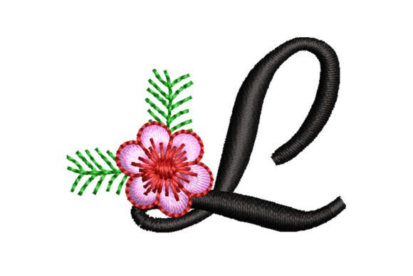 Elegant Floral Letter L for Boutique Apparel