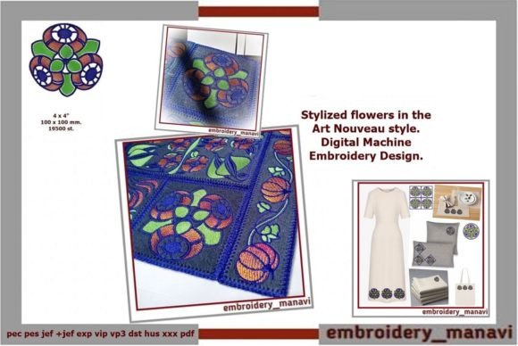 Elegant Patchwork with Flower for Home and Apparel