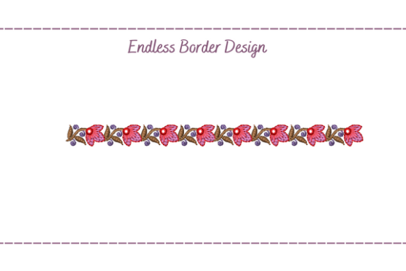 Endless Floral Border: A Versatile Embroidery Choice