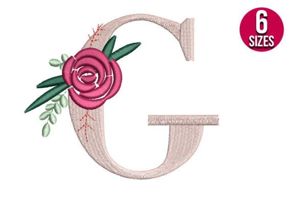 Floral Alphabet G Letter: A Versatile Embroidery Design