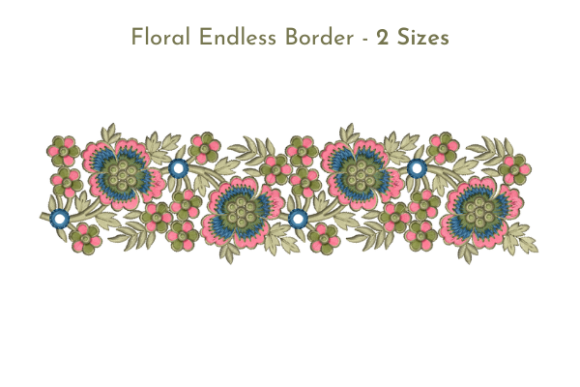 Floral Endless Border: A Versatile Embroidery Design