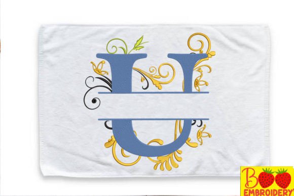 Floral Letter U: A Charming Addition to Your Embroidery