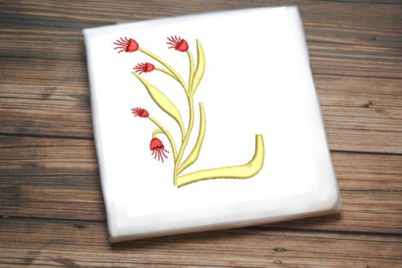 Floral Monogram Letter L: A Delicate and Elegant Design
