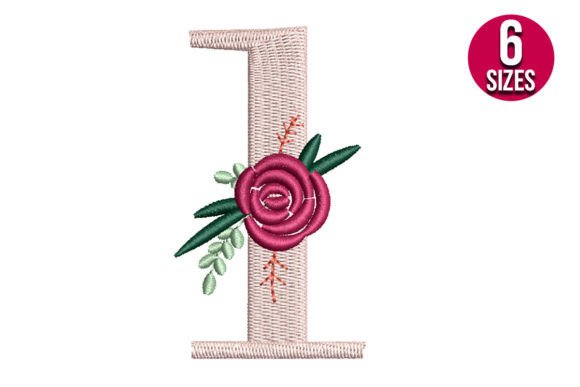 Floral Number 1: A Charming Embroidery Design