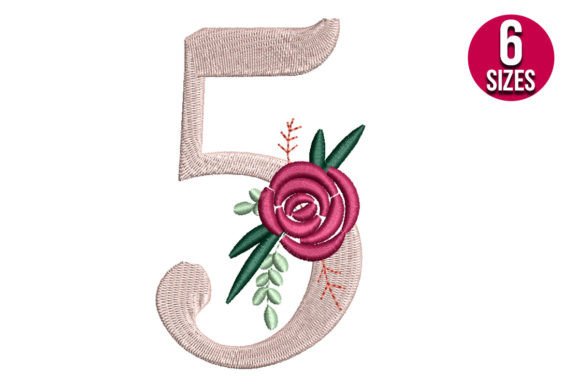 Floral Number 5: A Stylish Addition for Seasonal Embroidery