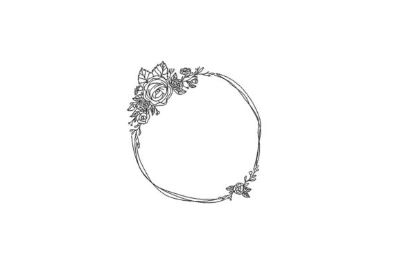 Floral Round Frame: A Versatile Embroidery Design