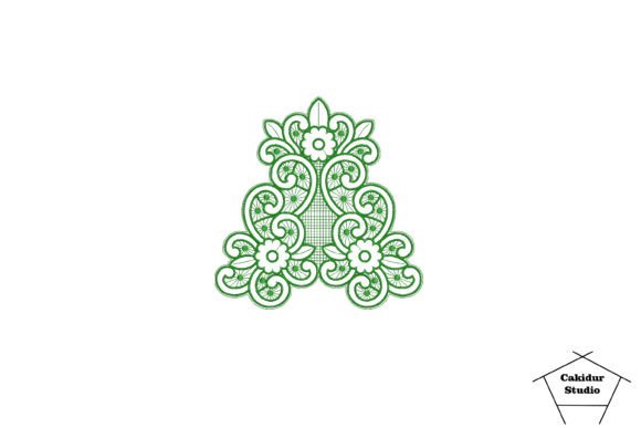 Green Floral Square: A Versatile Embroidery Design