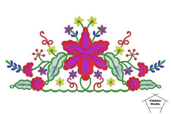 Pretty Flowers: A Festive and Elegant Embroidery Design